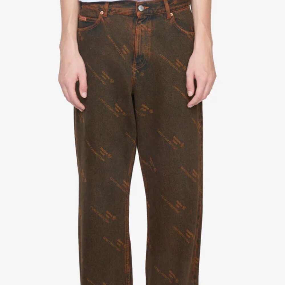 BNWT SS25 MARTINE ROSE ORANGE LASER RELAXED FIT JEANS M & L